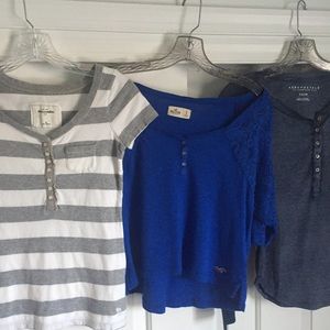 Lot of 3 Abercrombie & Fitch Aeropostale Hollister